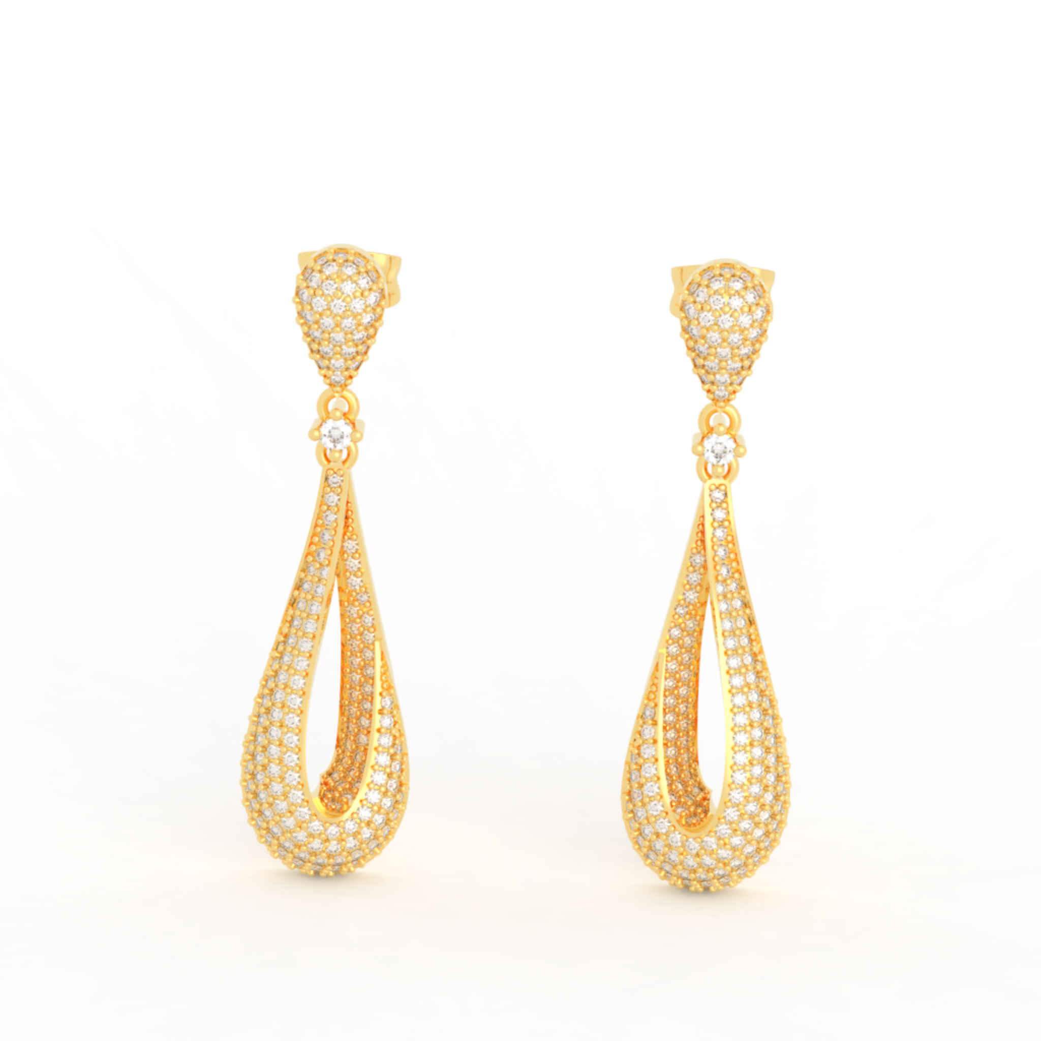 Boho-Chic Stylish Dewdrop Earrings For Women, Hallmarked 925 Sterling Silver